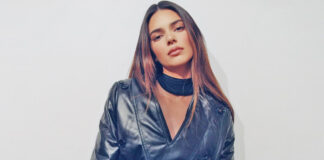 Kendall Jenner Wows In A Sheer Black & Metallic Silver Dress That Flaunts Her Toned Midriff