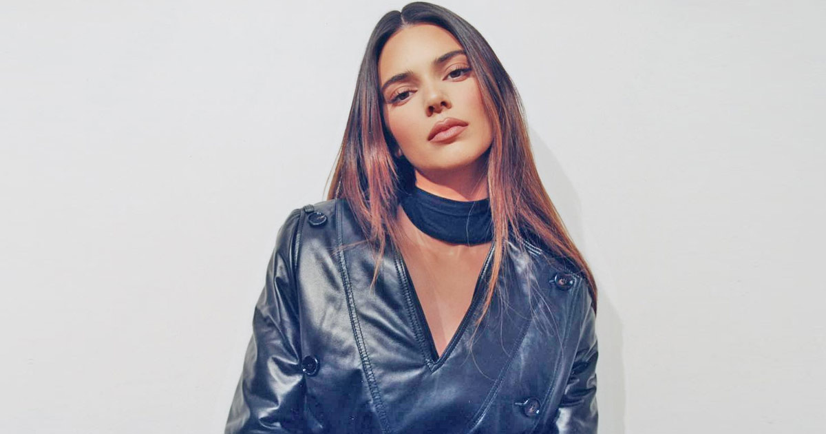 Kendall Jenner Wows In A Sheer Black & Metallic Silver Dress That Flaunts Her Toned Midriff