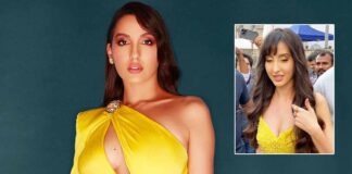 Nora Fatehi Sizzles In A Bright Yellow Halter Neck Dress With A Plunging Neckline As She Flaunts Her Hourglass Figure, Netizens Troll - Watch