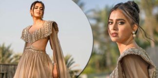 Tejasswi Prakash Dishes Out Royal Princess Vibes In A Beige Coloured Cut-out Gown