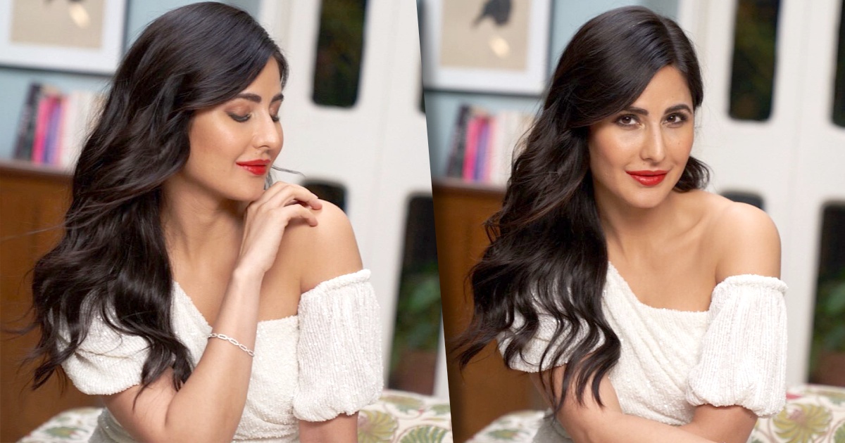 Katrina Kaif Chut Xxx Video Hd - Katrina Kaif Welcomes 'Tis The Season In A S*xy White Sequins One-Shoulder  Dress With Red Bold Lips & We Are Officially Ready To Melt Over Her!