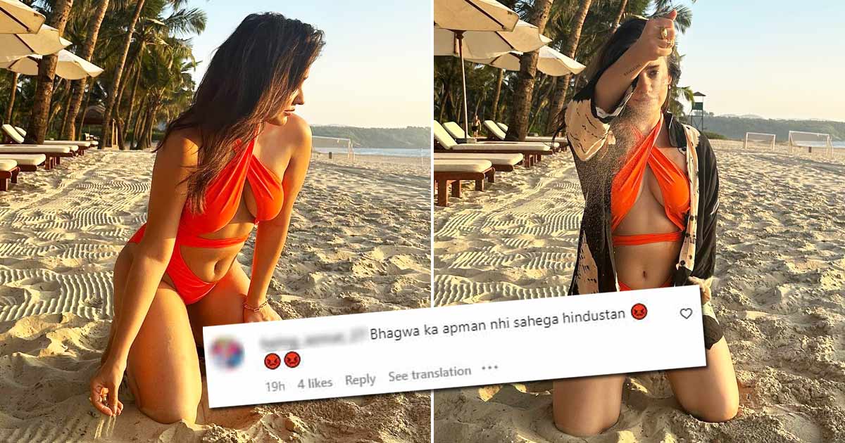 Orange cut cheap out bikini