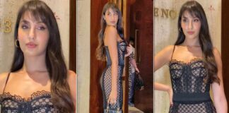 Nora Fatehi Stuns In A Bodycon Plunging Neckline Figure-Hugging Dress, Netizens Troll - Watch