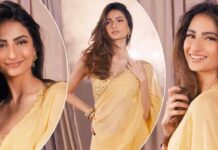 Palak Tiwari Looks Like A Ray Of Sunshine In Yellow Saree – View Pics