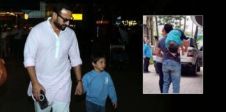 Saif Ali Khan Carrying Taimur Ali Khan On His Shoulders Has Netizens Laughing, Few Poke Fun At Kareena Kapoor Khan & His Public Kiss!