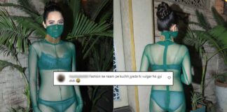 Uorfi Javed Crosses All Boundaries, Wears Green Lingerie With Nothing But A Sheer Cover, Disgusted Netizens Slam Her!