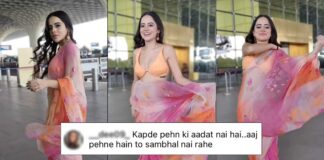 Uorfi Javed Faces A Wardrobe Malfunction As Her Saree Pallu Keeps Falling Down, Brutally Trolled – Watch