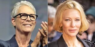Jamie Lee Curtis celebrated her first Oscar nomination with Cate Blanchett & a cake!
