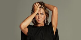 Jennifer Aniston Rocking A Topless Look Wearing Just A Jacket Even