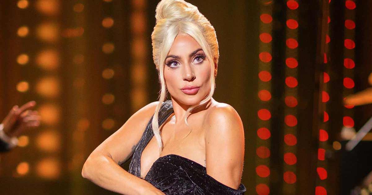 When Lady Gaga Covered Her B**bs In A Low-Cut Trail Detailing Looking Seductive As She Ruled The Red Carpet Like A True Queen!