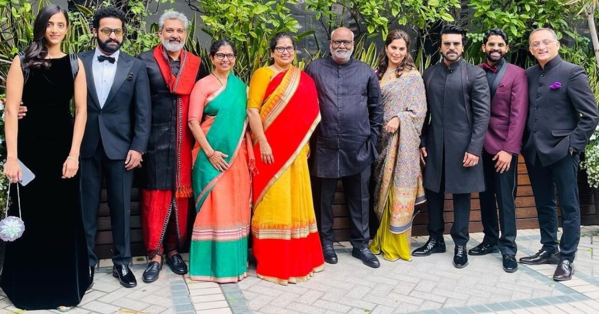 Golden Globes 2023: Team 'RRR' Dazzles In Indian Attire Sporting Bandhgala Sherwani's & Silk Sarees! What A Proud Moment For Indian Cinema