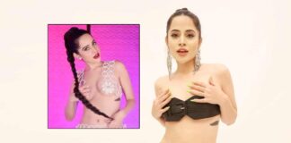 Uorfi Javed Yet Again Goes Topless By Wearing Another Mysterious Body-Revealing Dress, Netizens Troll “Olympics Ke Rings Lapet Ke Kyun Ghum Rahi?” Uorfi Javed gets Trolled For Wearing Clothes Made Out Of White Rings