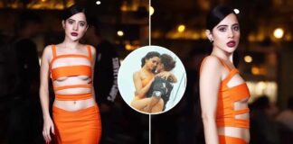 Uorfi Javed Invites Controversy As She Wears A Saffron Attire Amid Pathaan Controversy, Watch!