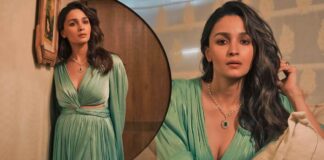 Alia Bhatt Makes A Chic & Sultry Appearance Flaunting Her Postpartum Weight Loss In A Sage Green Outfit With Thigh-High Slit
