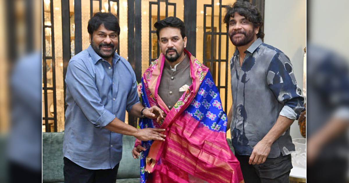 Anurag Thakur Meets Chiranjeevi & Nagarjuna