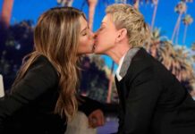 When Friends’ ‘Rachel’ Jennifer Aniston Kissed Ellen DeGeneres On Her Lips On National TV & Said “You’ve Such Soft Lips… No Razor Burn” Jennifer Aniston Kissing Ellen DeGeneres