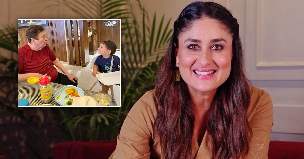 Kareena shares pic of dad Randhir, son Jeh pouting at each other