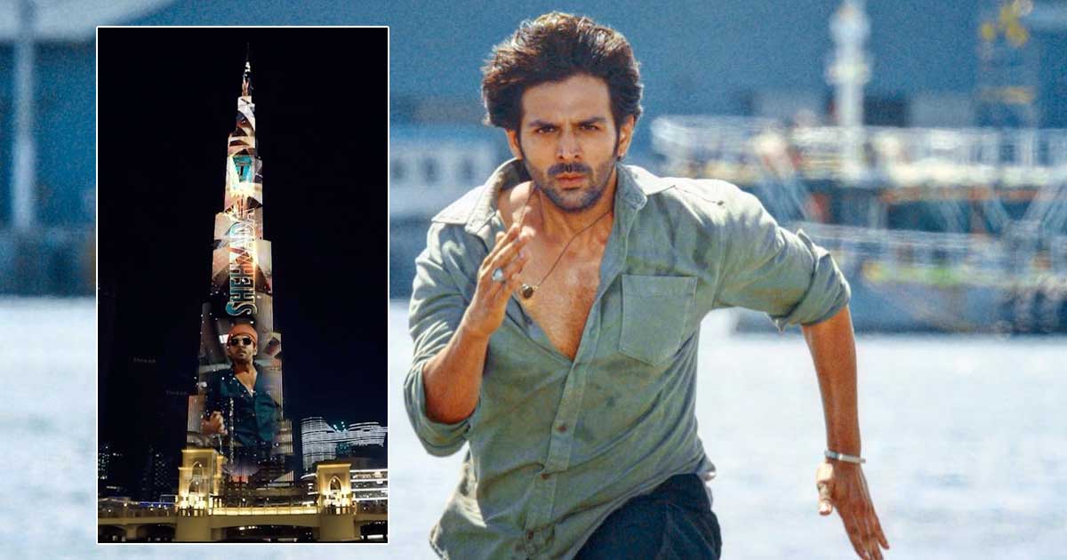 Kartik Aaryan showcases promotional teaser of Shehzada on Burj Khalifa