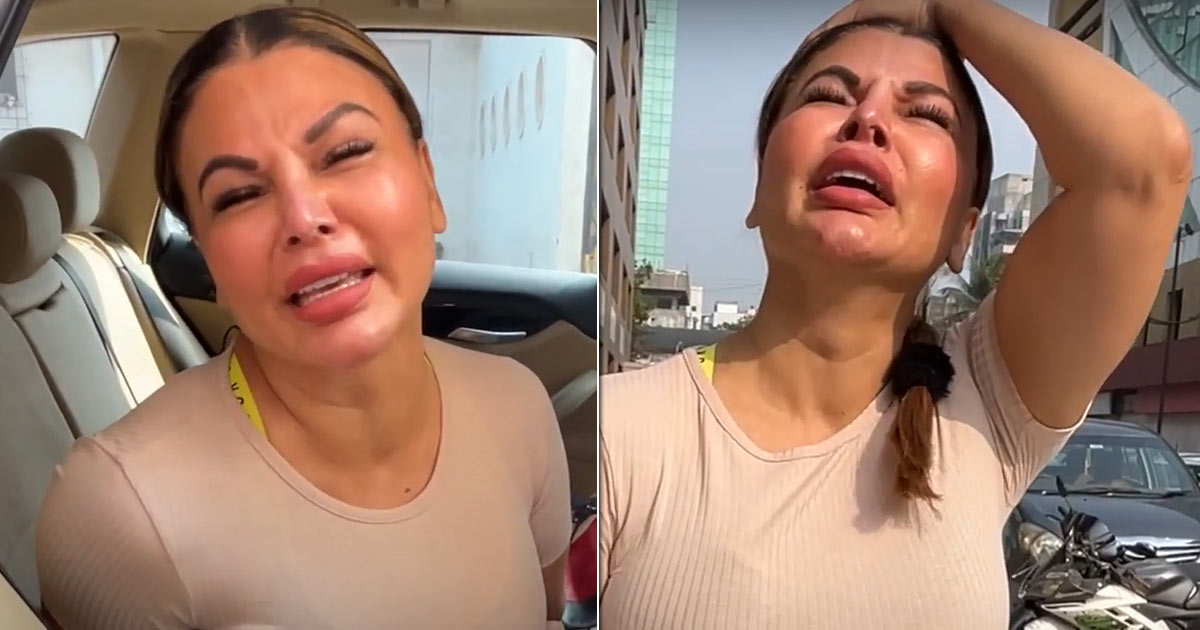 Rakhi Awant Cries Uncontrollably & Says “Meri Shaadi Khatre Mein Hai” To Paps Hinting At A Third Person In Her Marriage