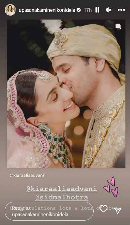Ram Charan's wife Upasana pens an apology to newlyweds Sidharth, Kiara