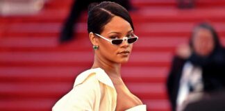 When Rihanna Saved Herself From A Major N*p-Slip While 'Shinning Bright Like A Diamond' In A White Halter Neck Short Dress