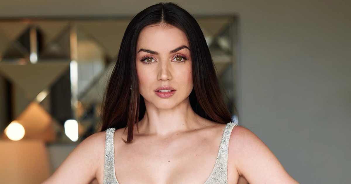 Ana de Armas Once Swooned Us With Her Beauty In A Sultry Sheer Stone-Studded Dress With Deep V-Neckline