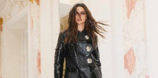 Deepika Padukone Bewitches Us In A Black Latex Material Mini Blazer Dress & Pairs It Up With Black Lacy Stockings – Pics