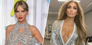Jennifer Lopez's Golden Deepest Plunging Neckline Or Taylor Swift's Rhinestone Detailing Outfit - Who Wore The Bodysuit Better?