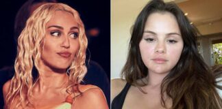 Selena Gomez shares de-glam selfies with nod to Miley Cyrus song 'Violet Chemistry'