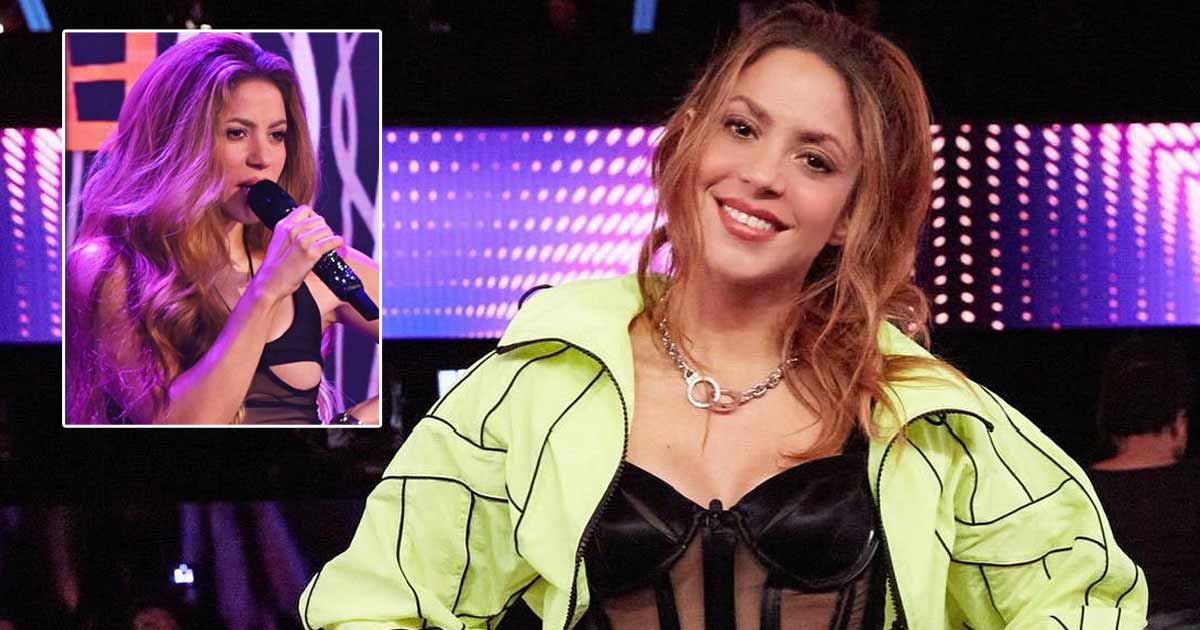 Shakira's Performance In A Transparent Cut-Out Black Top Hardly Supporting Her B**bs With A String Makes Netizens React - Watch
