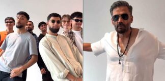 Suniel Shetty shakes a leg with Norwegian group on 'Aankhon Mein Base Ho Tum'