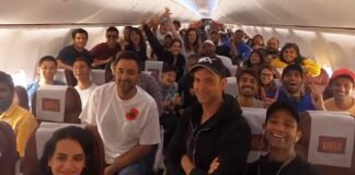 Taking over the skies, Hrithik Roshan announces the Hyderabad schedule wrap of his next ‘Fighter’ with the film crew