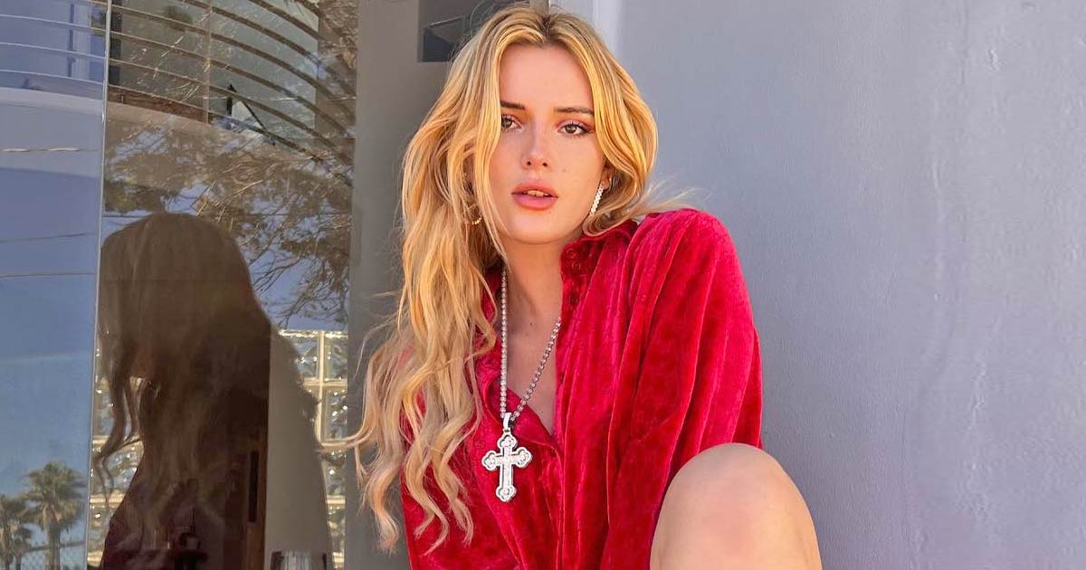 When Bella Thorne Displayed Her N*pple-Piercing Publicly While Donning A Transparent Camouflage Top Kissing Someone At A Party - See Pics Inside