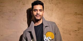 Angad Bedi warms up for his next 400 metre sprint event on April 16