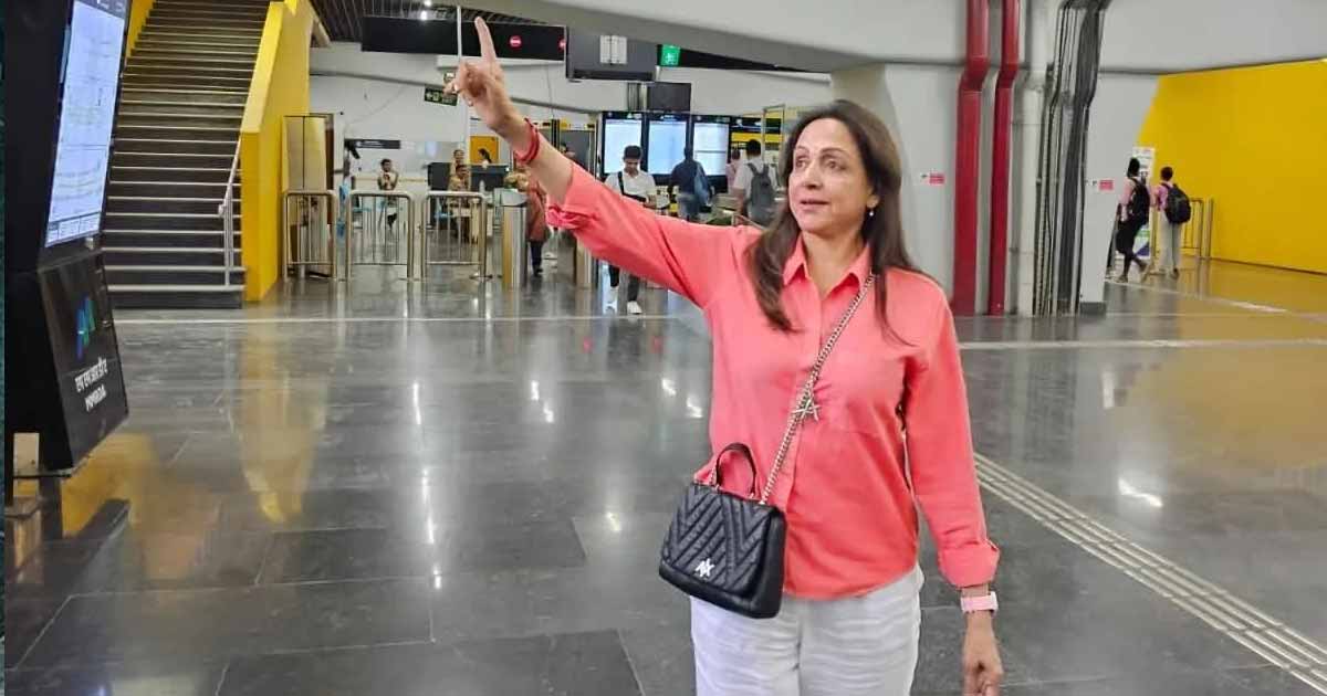 Hema Malini travels by metro, auto rickshaw in Mumbai