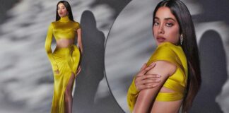 Janhvi Kapoor Flaunts Her Washboard Abs & Hourglass Figure In An Acid Yellow Sculpted Co-Ord Set!