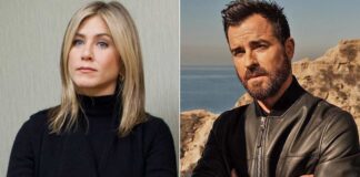 Jennifer Aniston Gets A Red Rose As A Romantic Gift By Justin Theroux As She Gets Clicked Leaving Post A Late-Night Dinner With Him Jennifer Aniston Spotted With Ex-Husband Justin Theroux In New York City