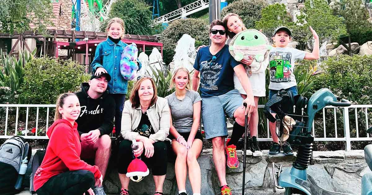 Jeremy Renner joins family on a motorised scooter as he recovers from injuries