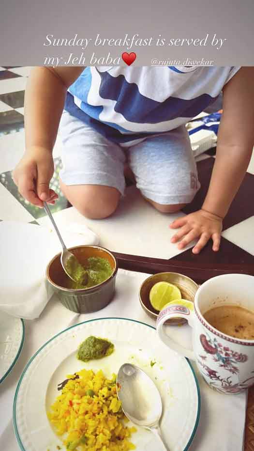 Kareena Kapoor shares pic of son Jehangir serving her breakfast
