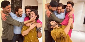 Salman Khan Poses Candidly With Kisi Ka Bhai Kisi Ki Jaan Co-Stars Raghav Juyal, Siddharth Nigam & Raghav Juyal And Pics Are Cute To Pieces! Salman Khan is all smiles in these new candid pictures shared by Raghav Juyal with his Kisi Ka Bhai Kisi Ki Jaan co-stars