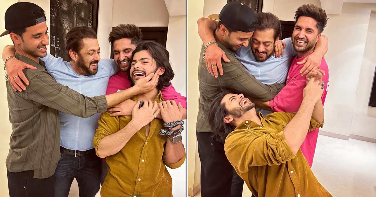 Salman Khan is all smiles in these new candid pictures shared by Raghav Juyal with his Kisi Ka Bhai Kisi Ki Jaan co-stars