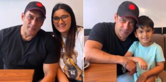 Salman Khan poses with Sania Mirza's son, sister Anam in Dubai