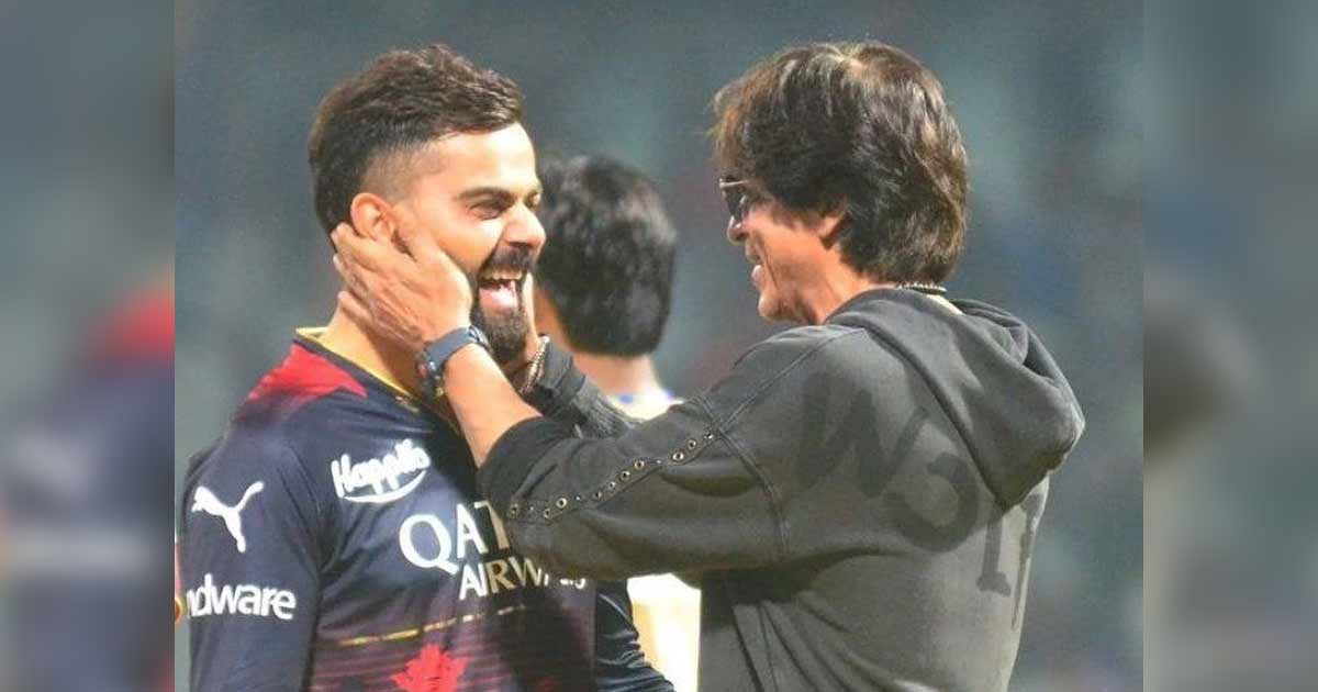 Shah Rukh Khan Congratulating Viral Kohli After The Match, Fans Say "Two Kings In One Frame"