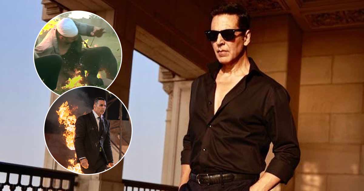 When Akshay Kumar’s Jump Through A Firey Ring For Singh Is Bliing Ended Badly & Immediate Rescue Actions Were Taken To Keep Him Safe