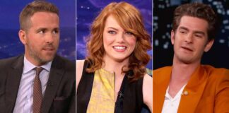 When Emma Stone Had This Epic Reaction To Andrew Garfield & Ryan Reynolds’ Kiss