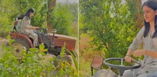 Big B's granddaughter Navya drives a tractor in Gujarat village, posts video