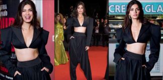 Diana Penty Shows Off Her Abs, Cle*vage & Flawless Back In A S*xy Cropped Black Tuxedo At Cannes 2023