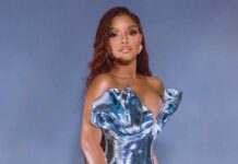 Halle Bailey excited to see her boyfriend, showers him with kisses