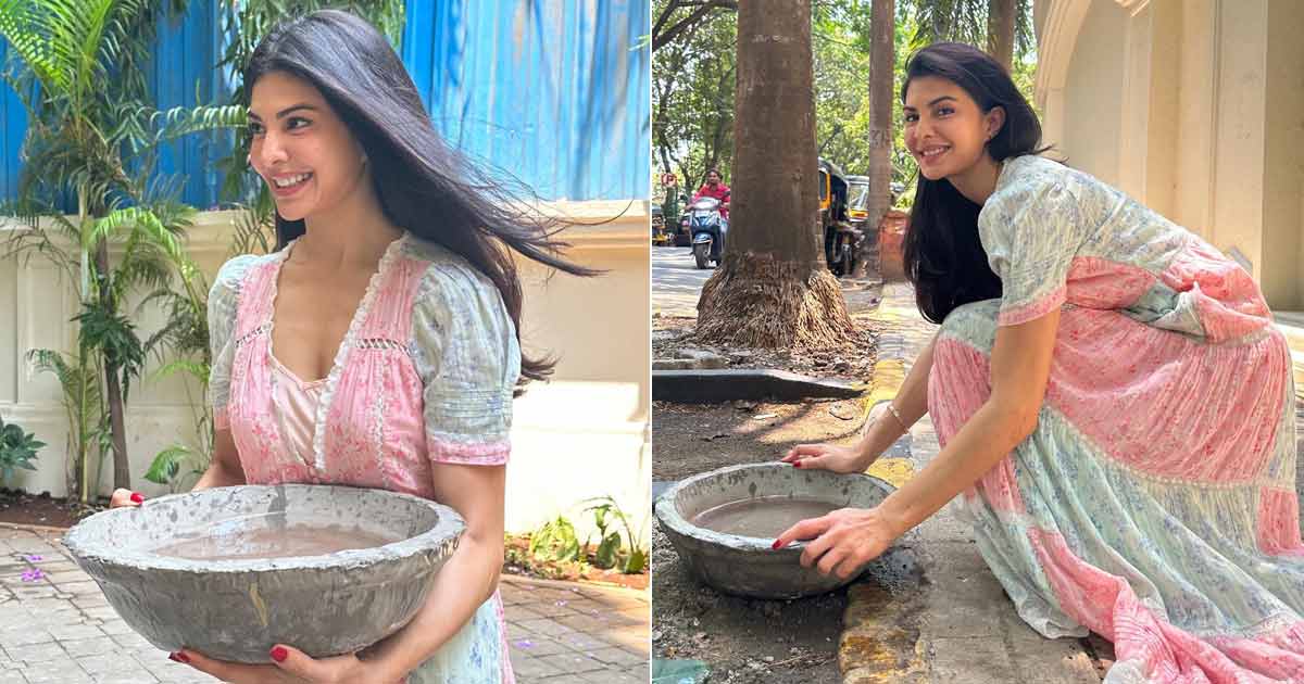 Jacqueline Fernandez takes an inspiring initiative to keep the stray animals cool this summer; Check out!