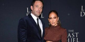 Jennifer Lopez Dazzles In A Shimmery Beige Co-Ord Set With A Deep Neckline & Ben Affleck Looks Handsome In A Tuxedo Exuding Power Couple Goals
